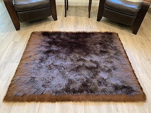 Miniatura 3 de LAMBZY Alfombra de pelo de oveja sintética, hipoalergénica, súper suave, sedosa para sala de estar, habitación de los niños, sofá (2 x 3 pies,