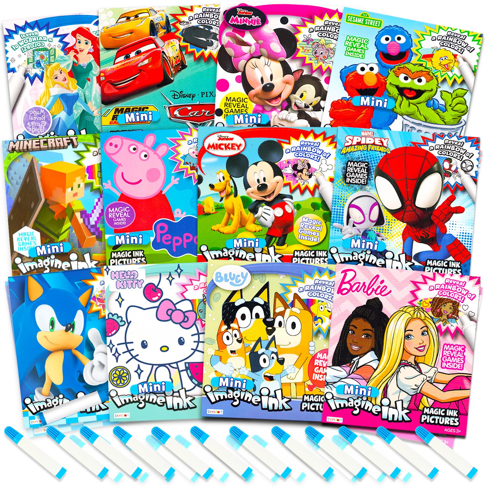 Disney Airplane Art and Craft Attività senza disordine per i più piccoli, bambini - Pagine di attività da colorare, giochi, puzzle inchiostro invisibile | Elementi essenziali di viaggio per volare