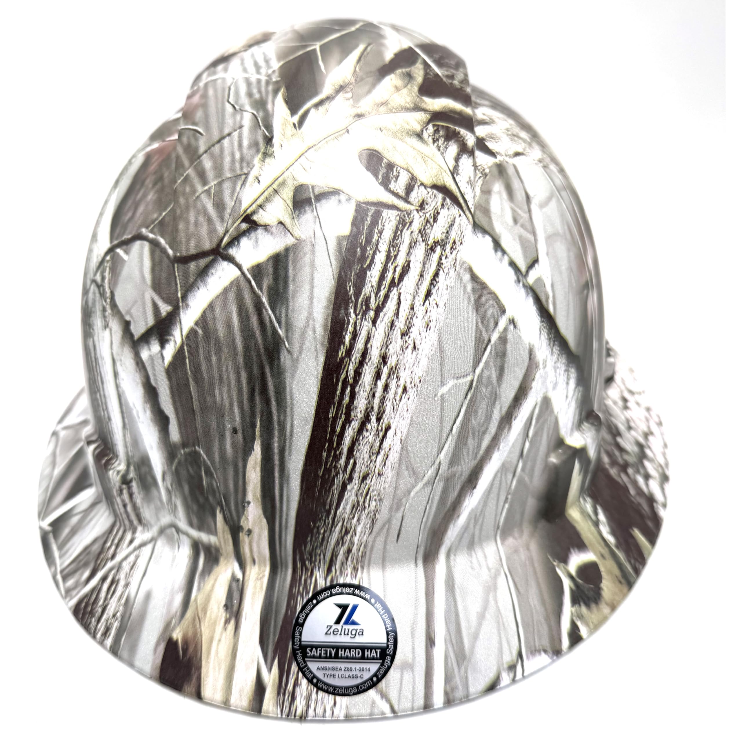 15-451 High Density Polyethylene Full Brim, Hard Shell, Water Transfer Printing and Vented Hat, Leaf