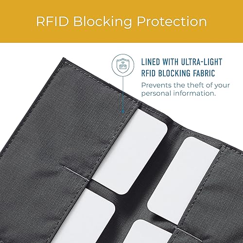 Miniatura 4 de Allett Original Wallet Cuero, Delgado, Minimalista Bloqueo RFID, Bifold Capacidad para más de 4 24 tarjetas, billetes, recibos Carteras para