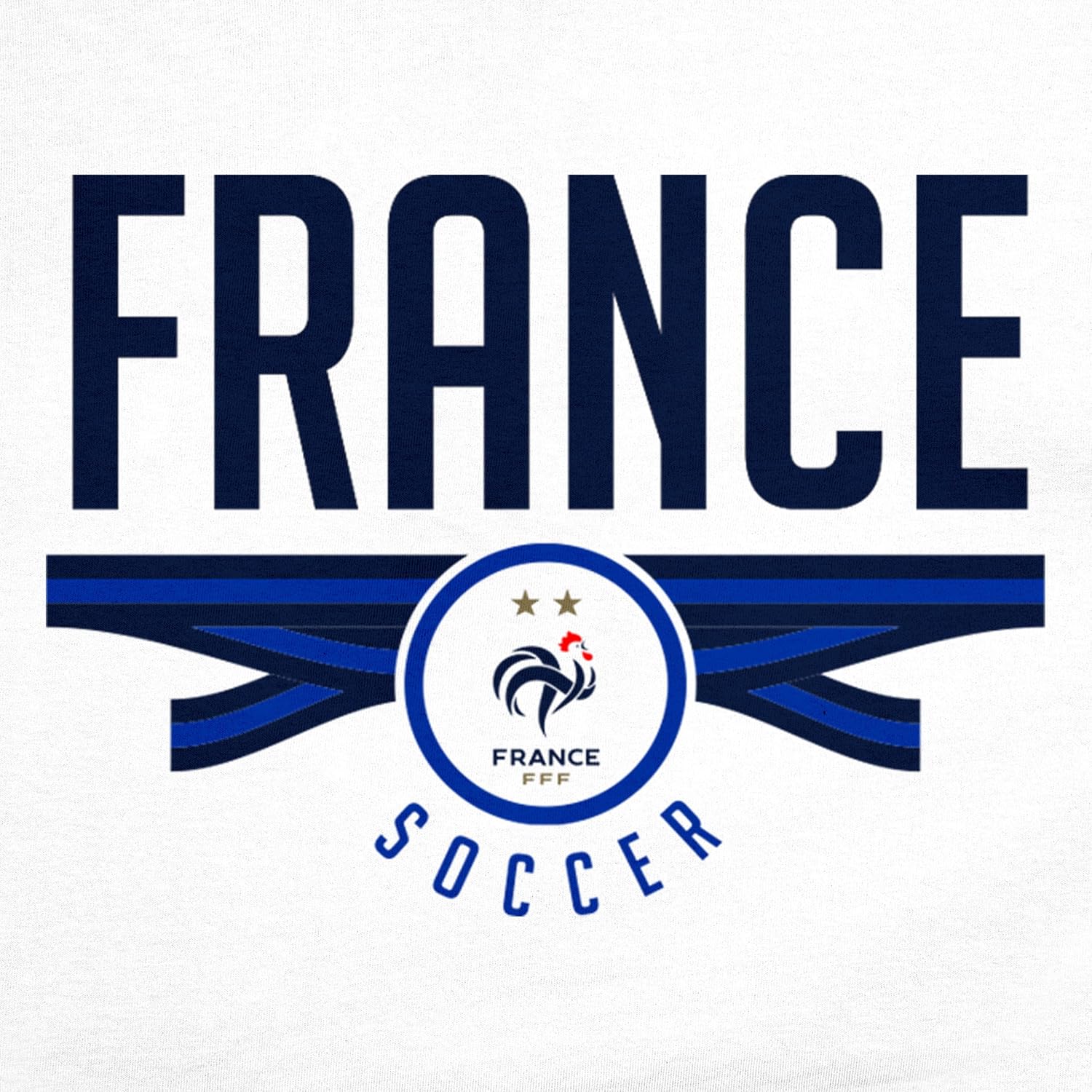 Icon Sports Officially Licensed France Football Federation Soccer Cotton T-Shirt - Unisex Adult - Image 6