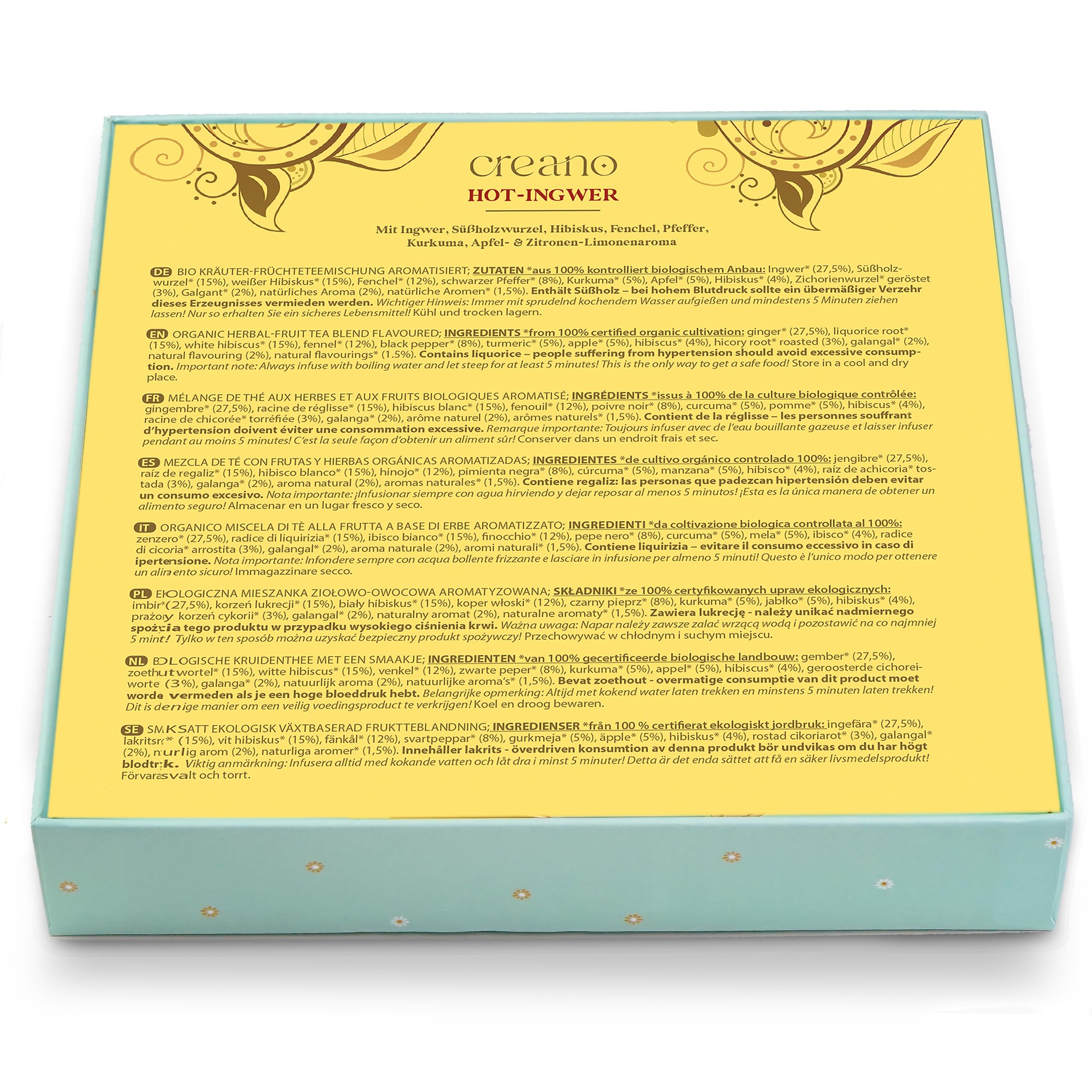 Creano Set de Regalo de Té Bio con 9 Figuras Adorables de Infusión para Amantes del Té