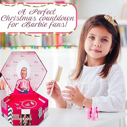 Miniatura 3 de Barbie Calendario de Adviento 2022 Joyero Calendario de Adviento para niñas con pulsera y dijes, regalos de Barbie para niñas
