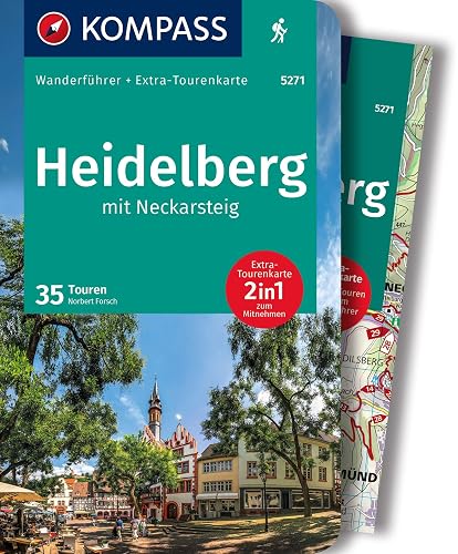 KOMPASS Wanderführer Heidelberg mit Neckarsteig, 35 Touren mit Extra-Tourenkarte: GPS-Daten zum Download