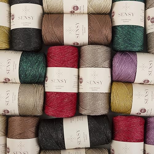 Miniatura 6 de Sensy - Cuerda de poliéster brillante de 0.079 in, 251 yardas, 90% polipropileno, 10% poliéster, cordón de macramé de 0.079 pulgadas, cuerda de