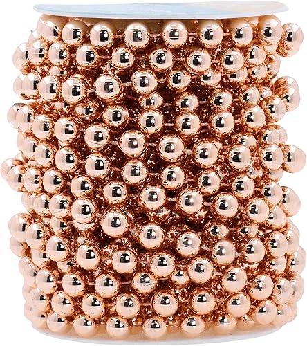 Miniatura 47 de Mandala Crafts Rollo de perlas rojas de imitación de 0.157 in, guirnalda de perlas decorativas de 44 yardas para bodas, árbol de Navidad, arreglos