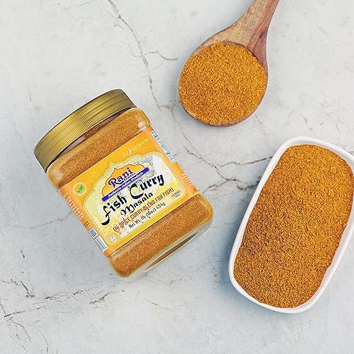 Miniatura 4 de Rani Fish Curry Masala (mezcla de curry de 14 especias para pescado) 16 onzas (1 libra) tarro PET de 16.01 oz  Todo natural  Vegano  Apto para
