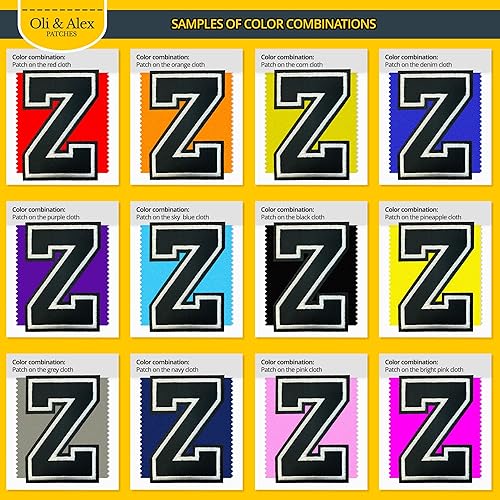 Miniatura 97 de Parches de letras termo-adhesivas de alta calidad – Lindas letras para ropa – Parche universitario para ropa – Letras bordadas de 4 1/2 parches