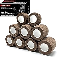 Vista 31 de FRESINIDER 16 rollos de gasa de cinta atlética autoadhesiva, vendaje médico, vendaje elástico transpirable y cohesivo para lesiones deportivas