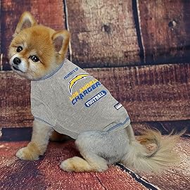 NFL Los Angeles Chargers Dog T-shirt Small. - Licensed Shirt for Pets Team Colored with Team Logos- Premium Stretchable Materials for the comfort of your Dog & Cat