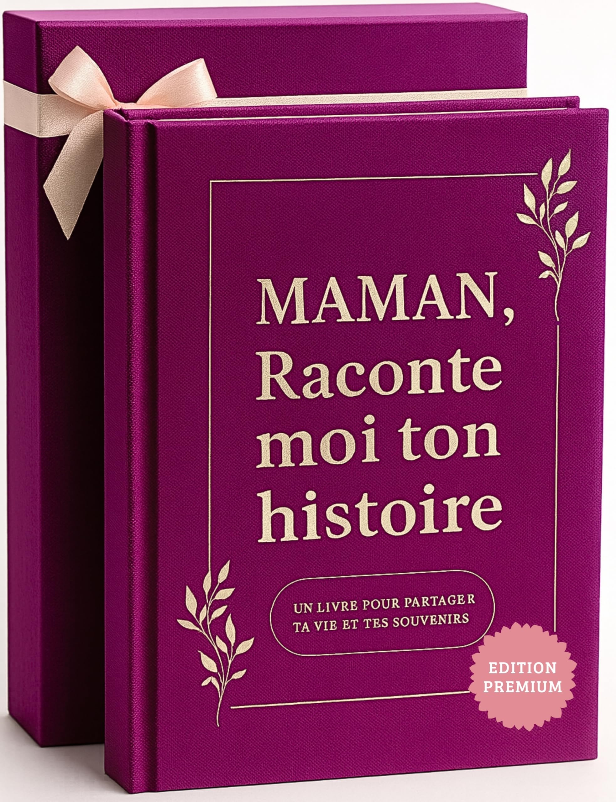 NALKEEZ RACONTE MOI TON HISTOIRE – Cadeau Maman - Livre souvenirs à remplir par maman - Couverture rigide en lin et coffret cadeau premium – Idée cadeaux pour Anniversaire  Fête des Mères
