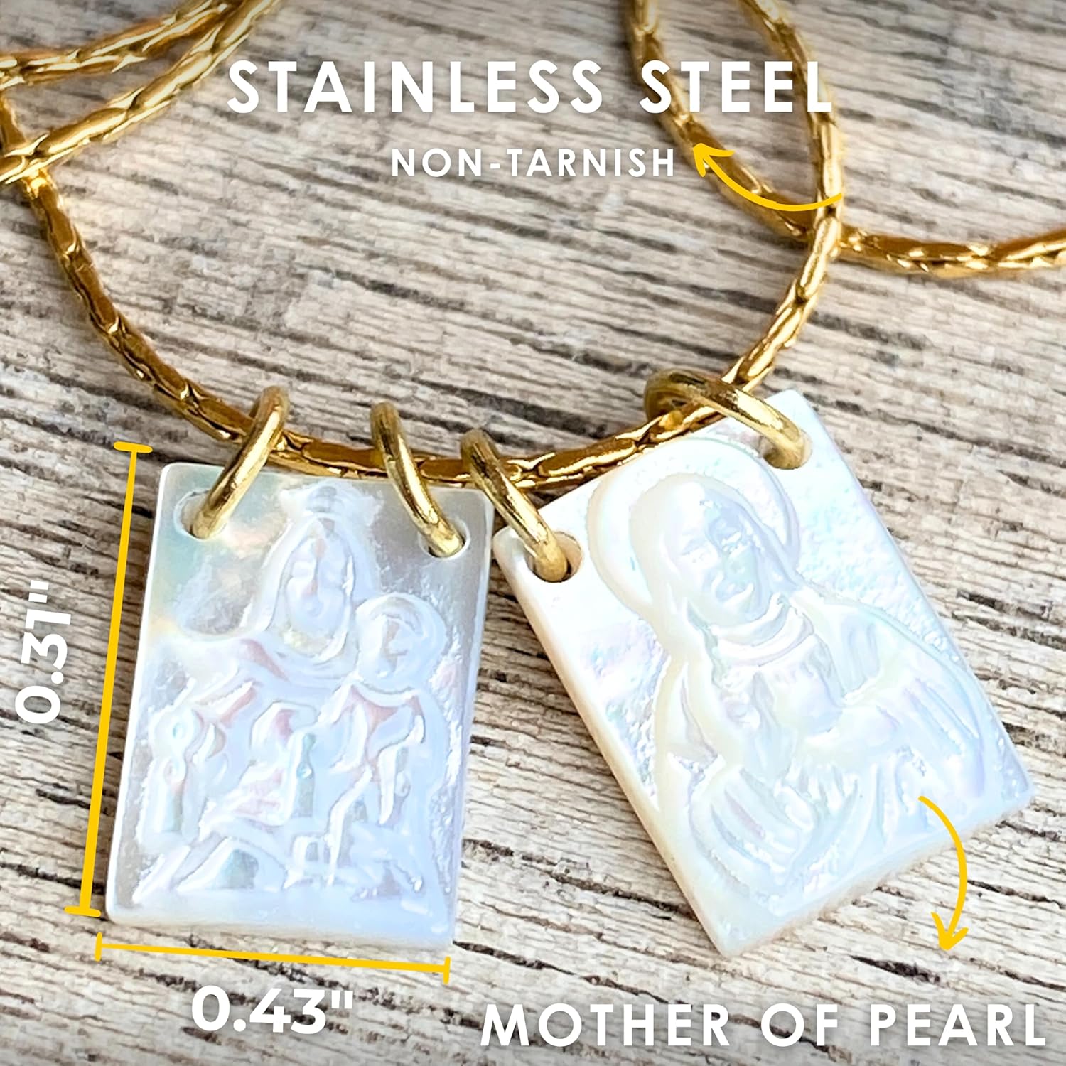 Scapulars Catholic Necklace - Escapulario De La Virgen Del Carmen - Virgin Mary Pendant - Scapulars Catholic Jewelry - Escapularios Catolicos - Sacred Heart of Jesus Christian Gifts for Women with Box - Image 8