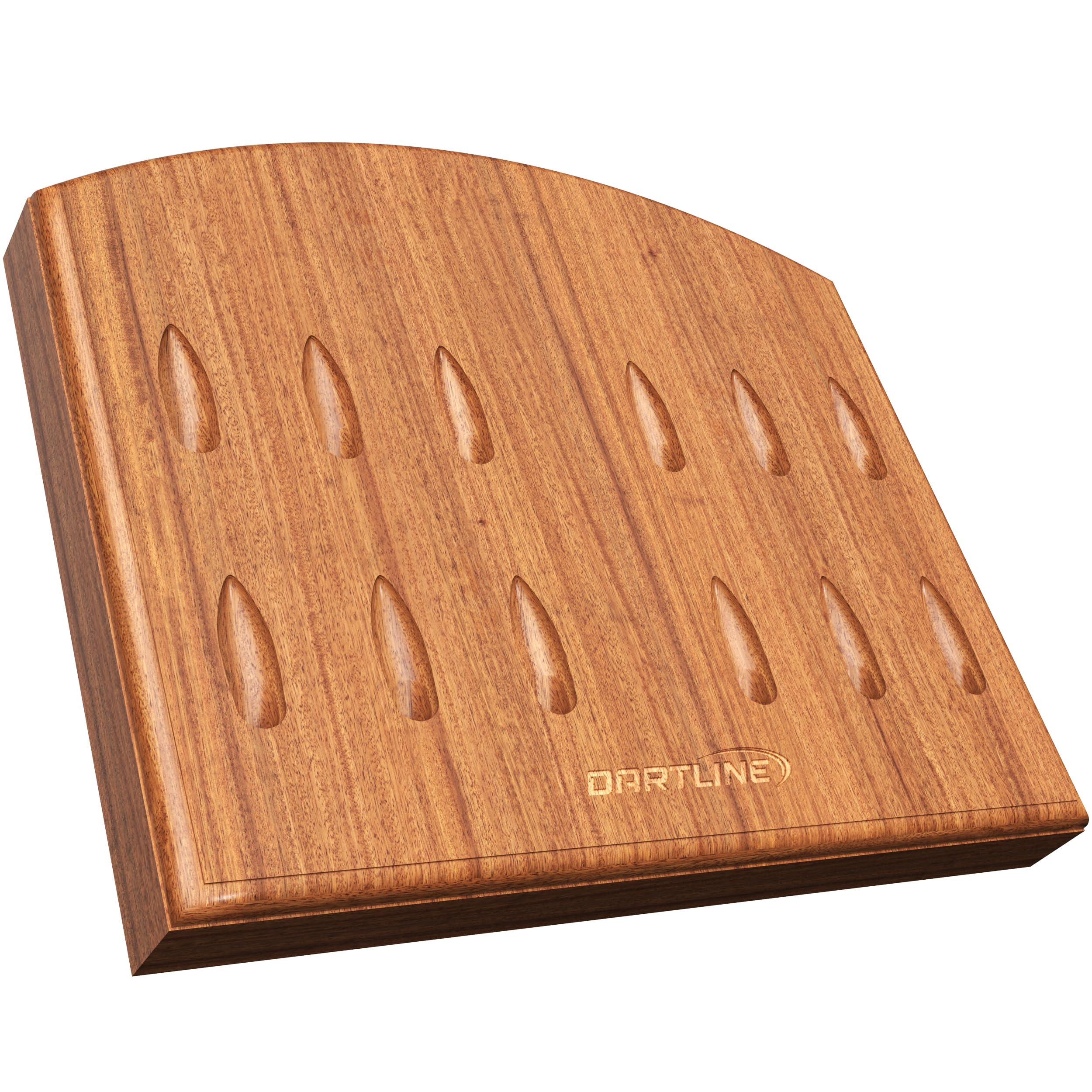 DARTLINE Dartpfeile Halterung aus Holz | Dart Halter für 12 Pfeile zur Wandmontage, Massivholz, mit Stoffbeutel Geschenkumschlag Aufkleber und Montage Set