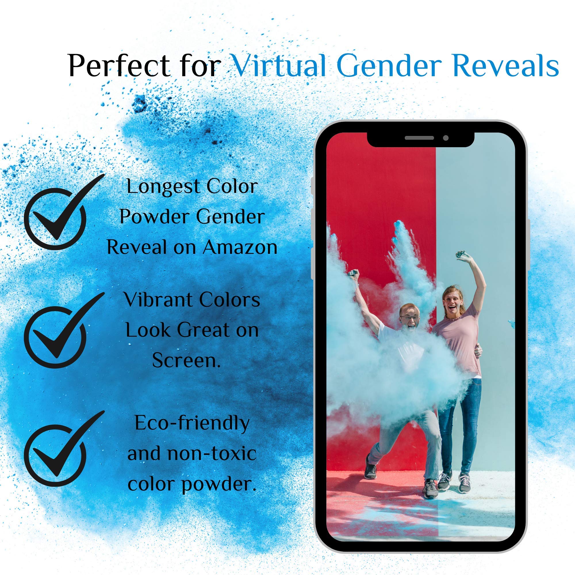 Chameleon Colors Gender Reveal Smoke Bomb BoxWith 5 Pounds of Blue