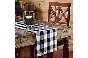 Reversible Buffalo Plaid Table Runner For Weddings and Holiday Parties