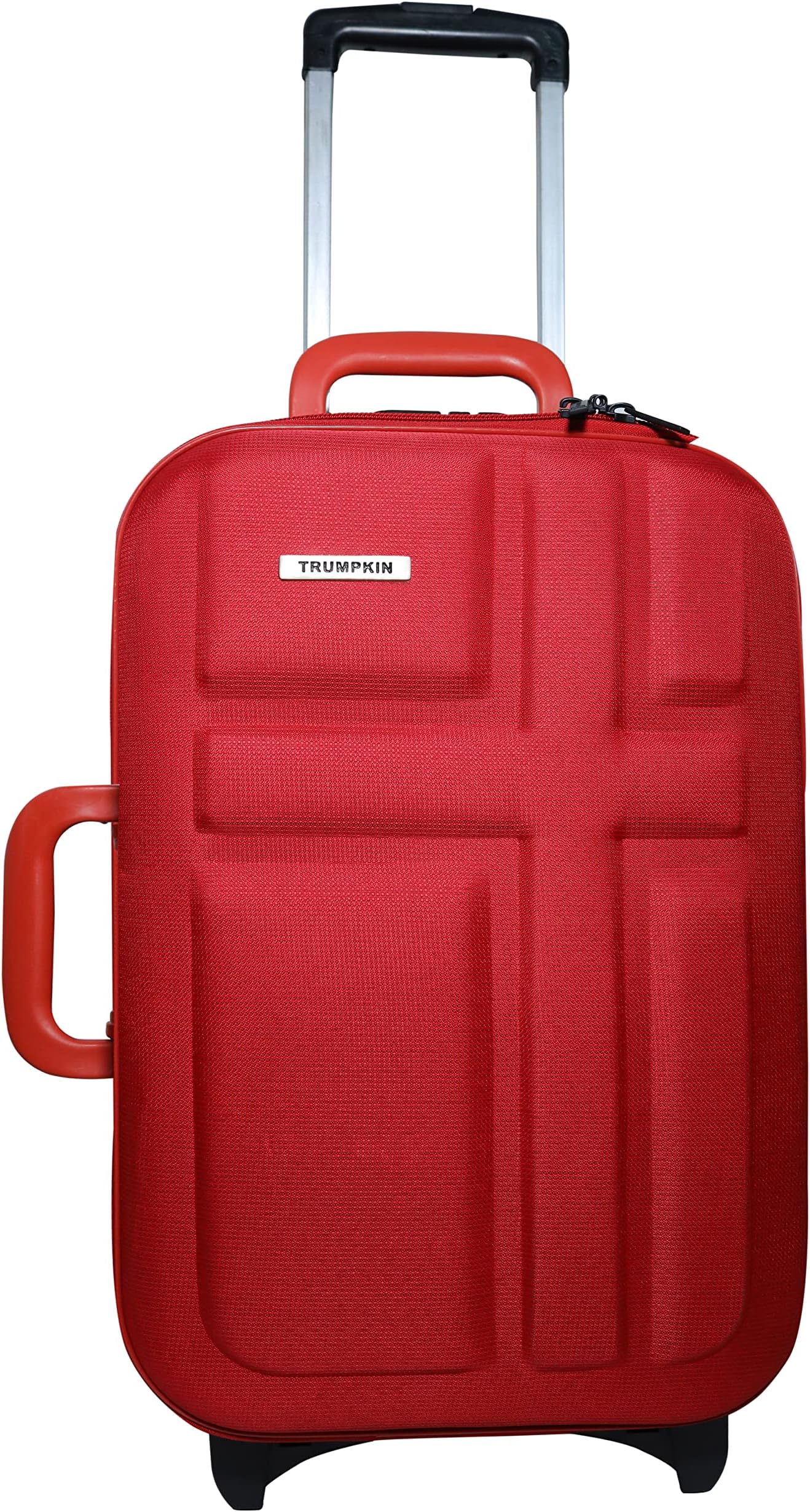 TrumpkinSwiss Model Medium Polyester Soft-Side 66cm Check-in Luggage Trolley Bag (Swiss Medium, Red)