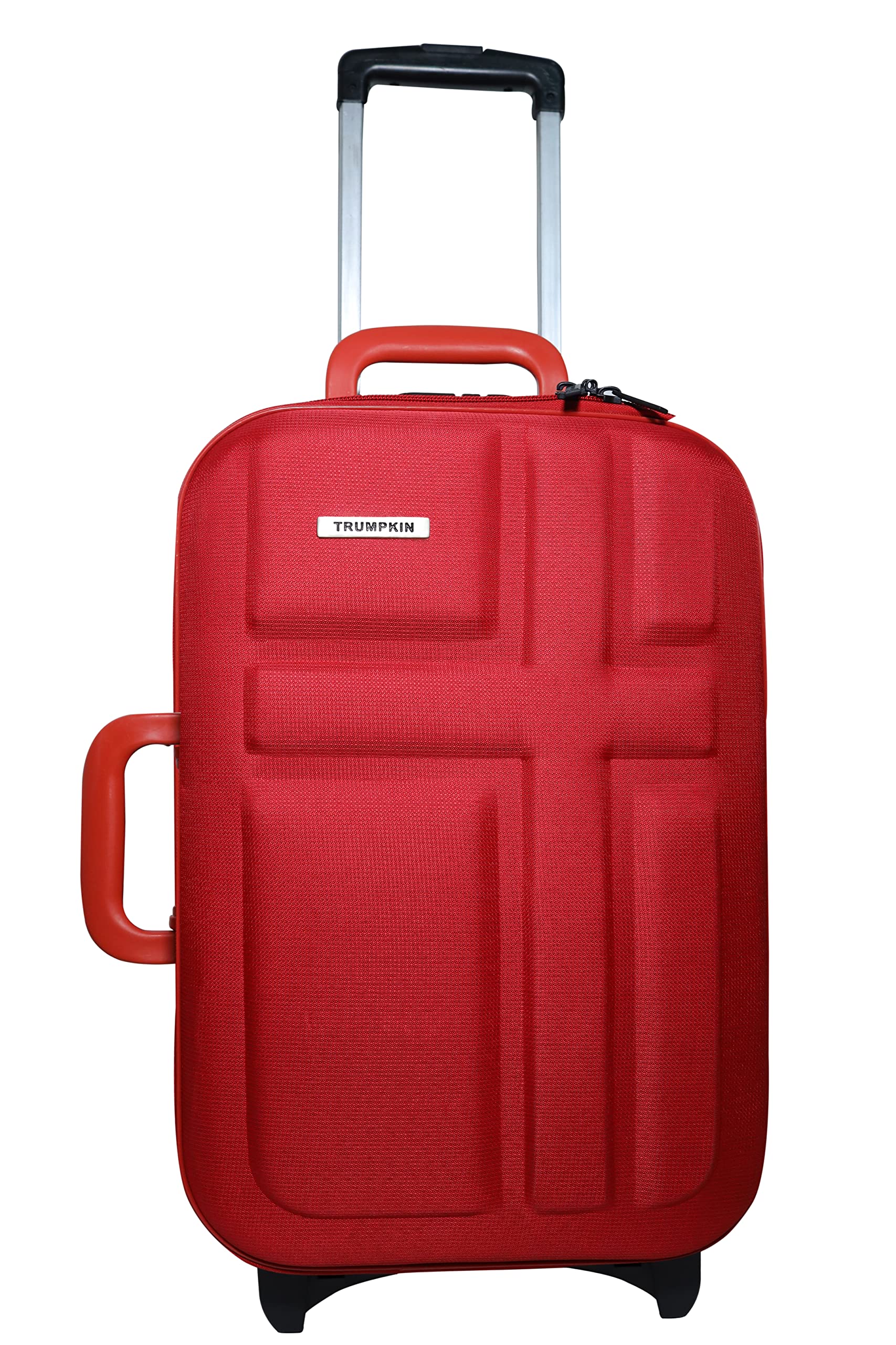 TrumpkinSwiss Model Medium Polyester Soft-Side 66cm Check-in Luggage Trolley Bag (Swiss Medium, Red)