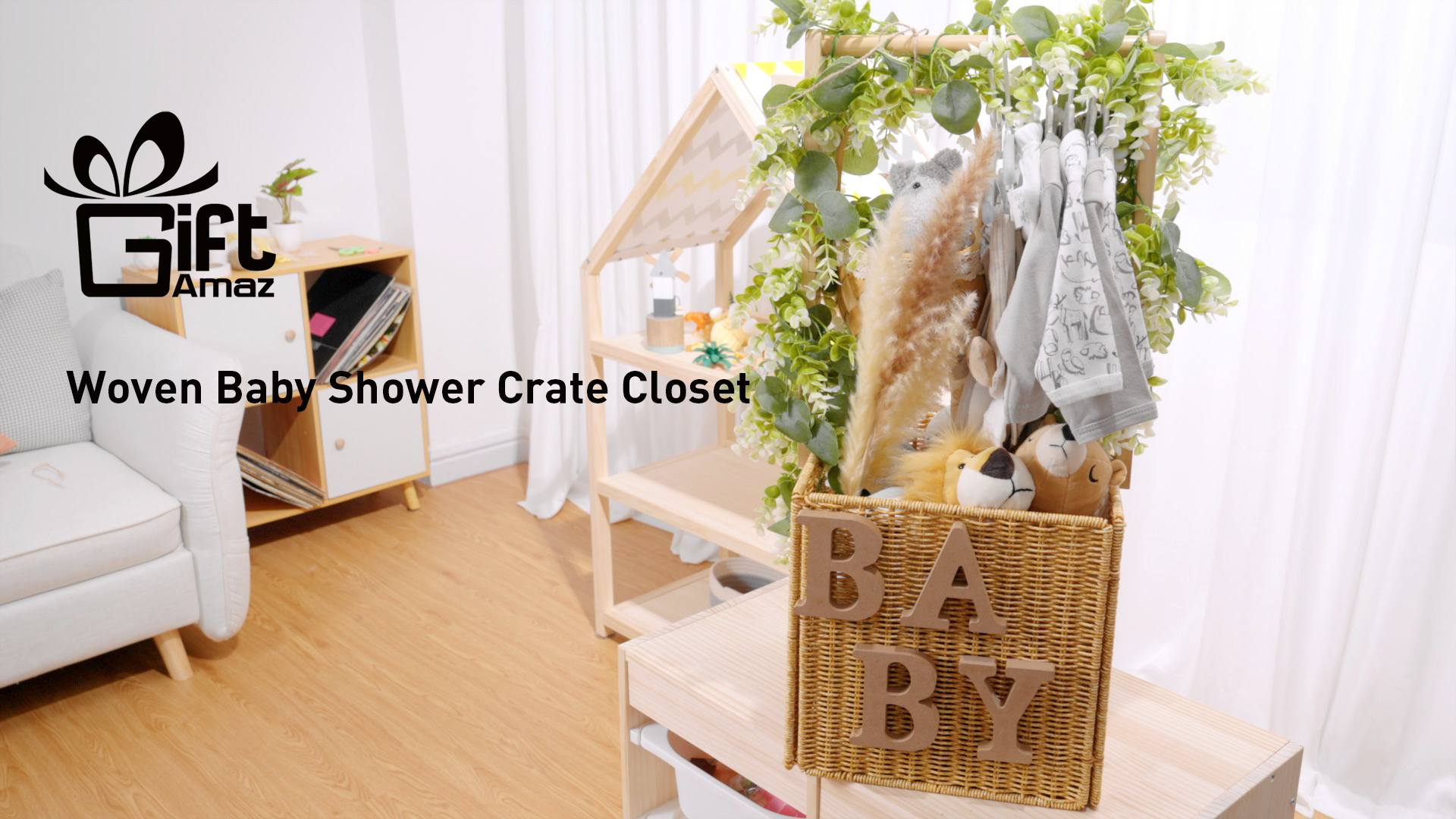 Diy Baby Shower Clothes Rack For Baby Room Wooden Hangers Make A - Main Image