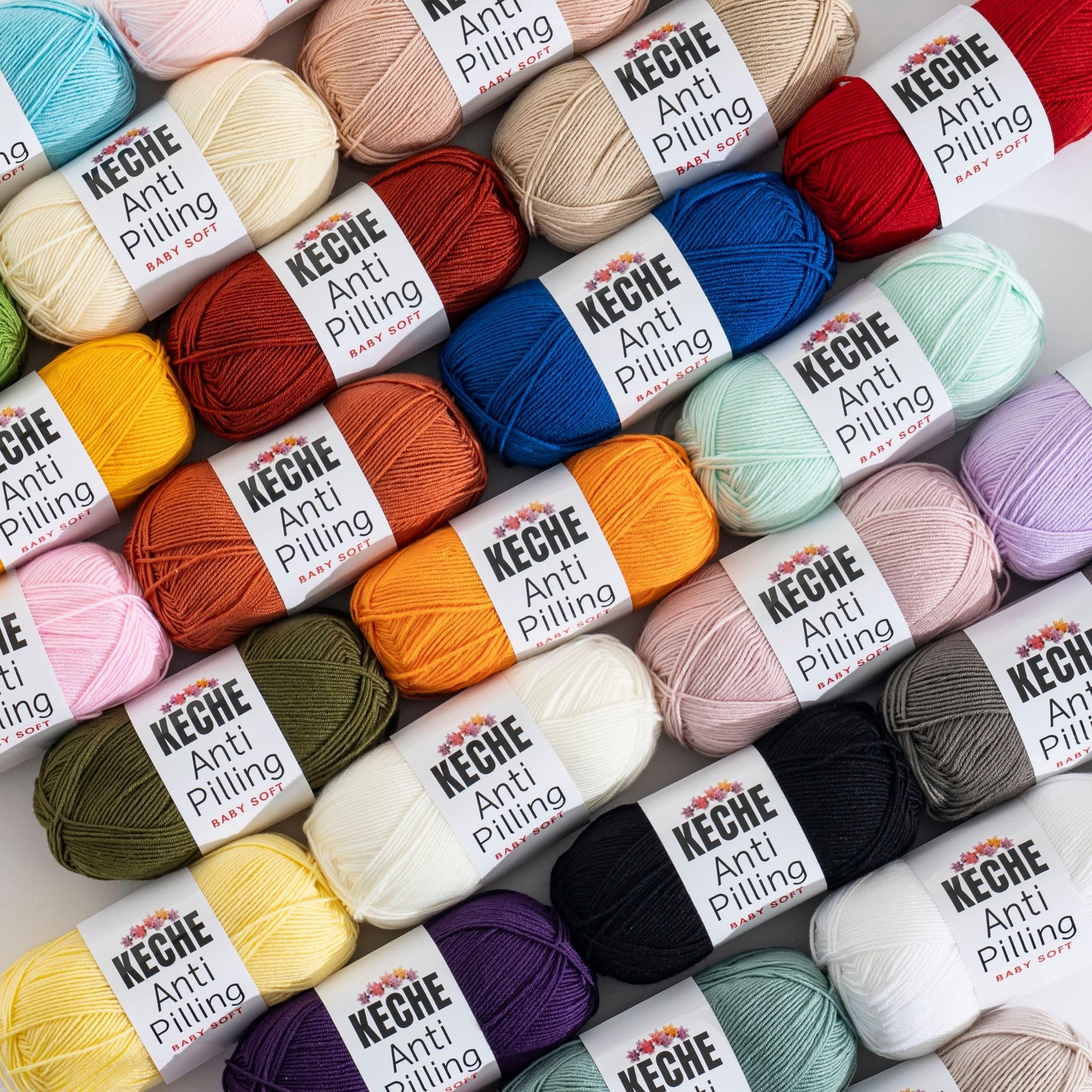 Soft DailyKnit DK Yarn, 100% Anti-Pilling Acrylic for Knitting Crocheting, Light Weight #3 (3.52 oz / 274 Yds) 1 Skein - Green - 4