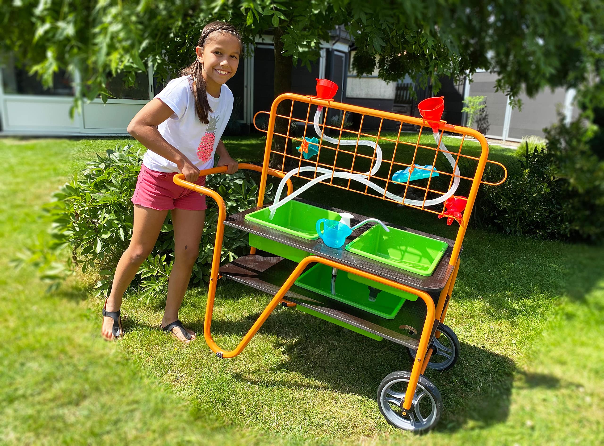 Beleduc TopPlay Mobiler Sand- und Wasserspieltisch - Sandeln Spielzeug