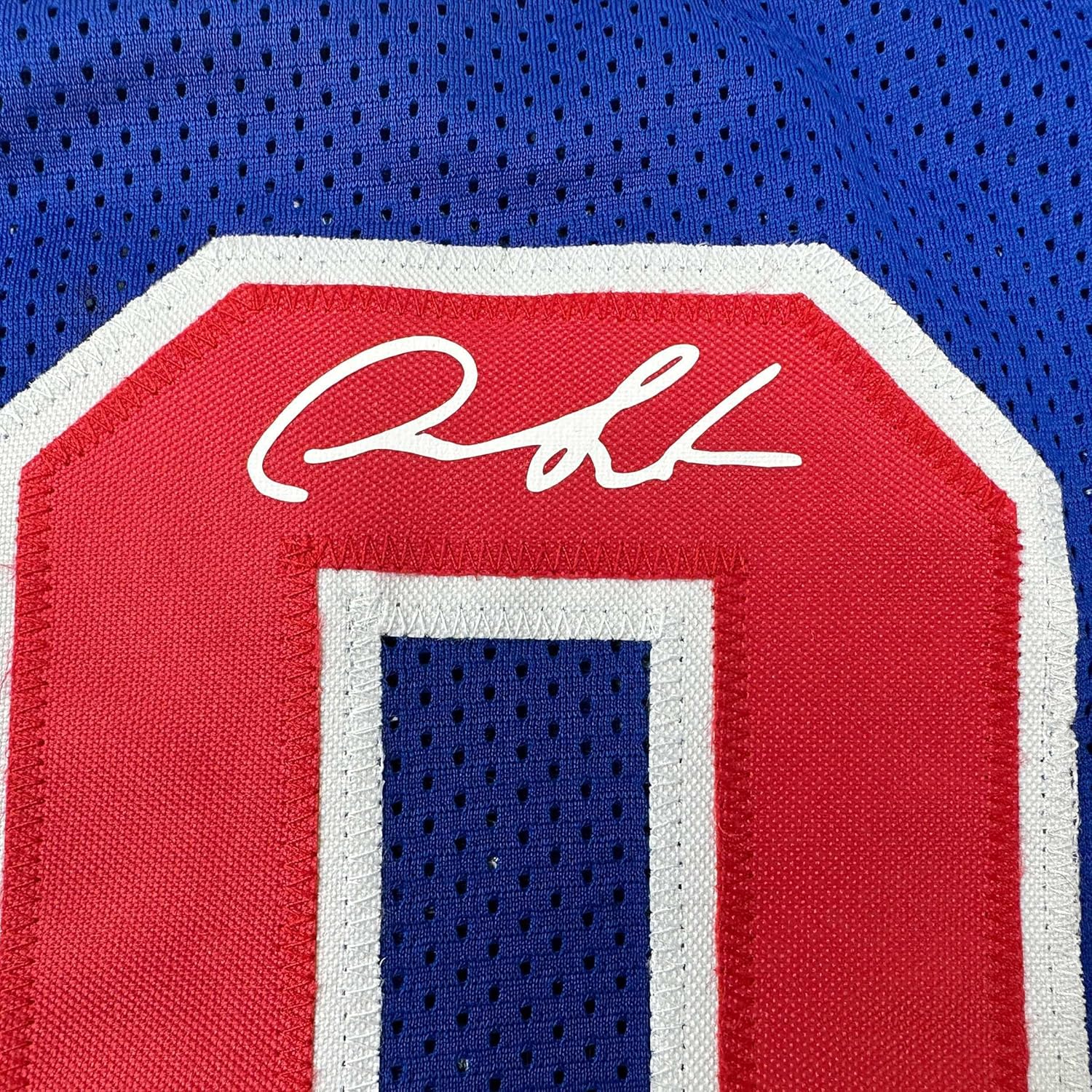 Facsimile Autographed Dennis Rodman Detroit Blue Reprint Laser Auto Basketball Jersey Size Men's XL - Image 2