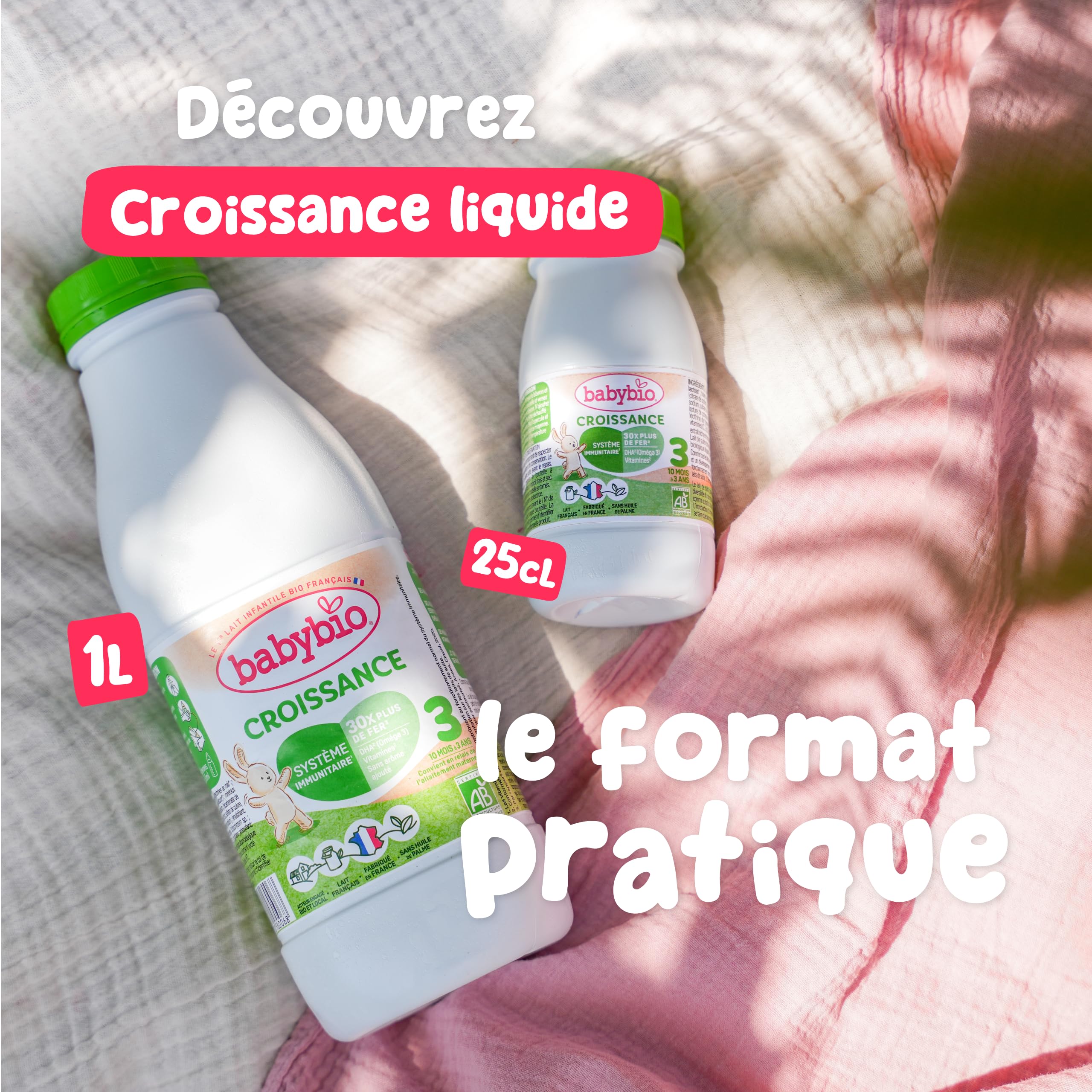 Babybio - Lait Infantile - Optima 3ème Âge avec Fibres - 800g - dès 10 Mois - BIO - Fabriqué en France - Sans Huile de Palme - Lot de 6