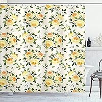 Vista 123 de Ambesonne Cortina para regadera náutica con palmeras