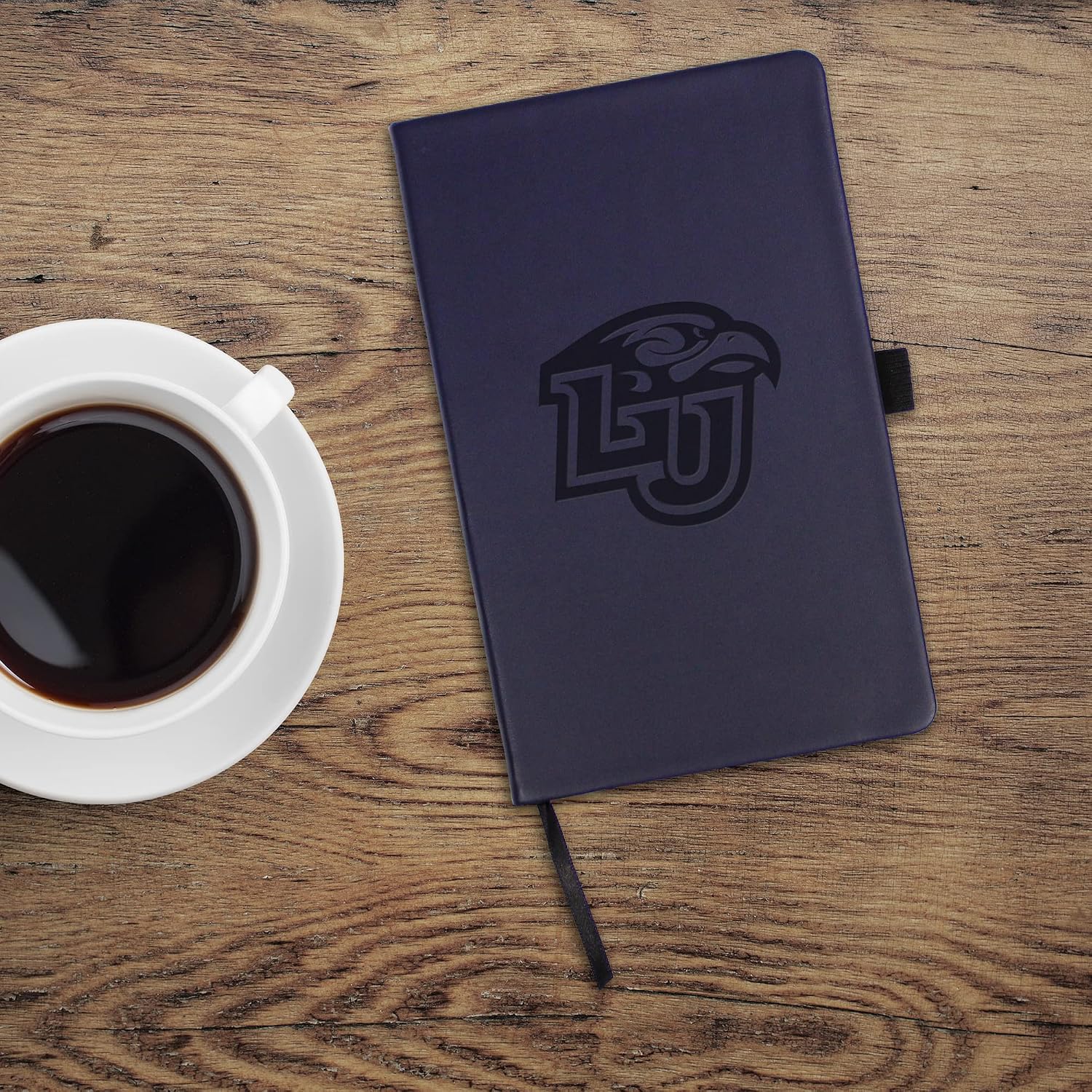 Rico Industries NCAA Liberty Flames Navy Laser Engraved Small Notepad Jounral/Notepad 8.25" x 5.25"- Office Accessory