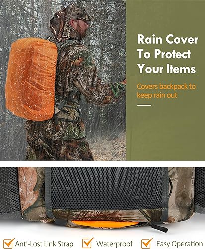 Miniatura 7 de NEW VIEW Mochila de caza, Mejora de camuflaje Deadleaf, clásico