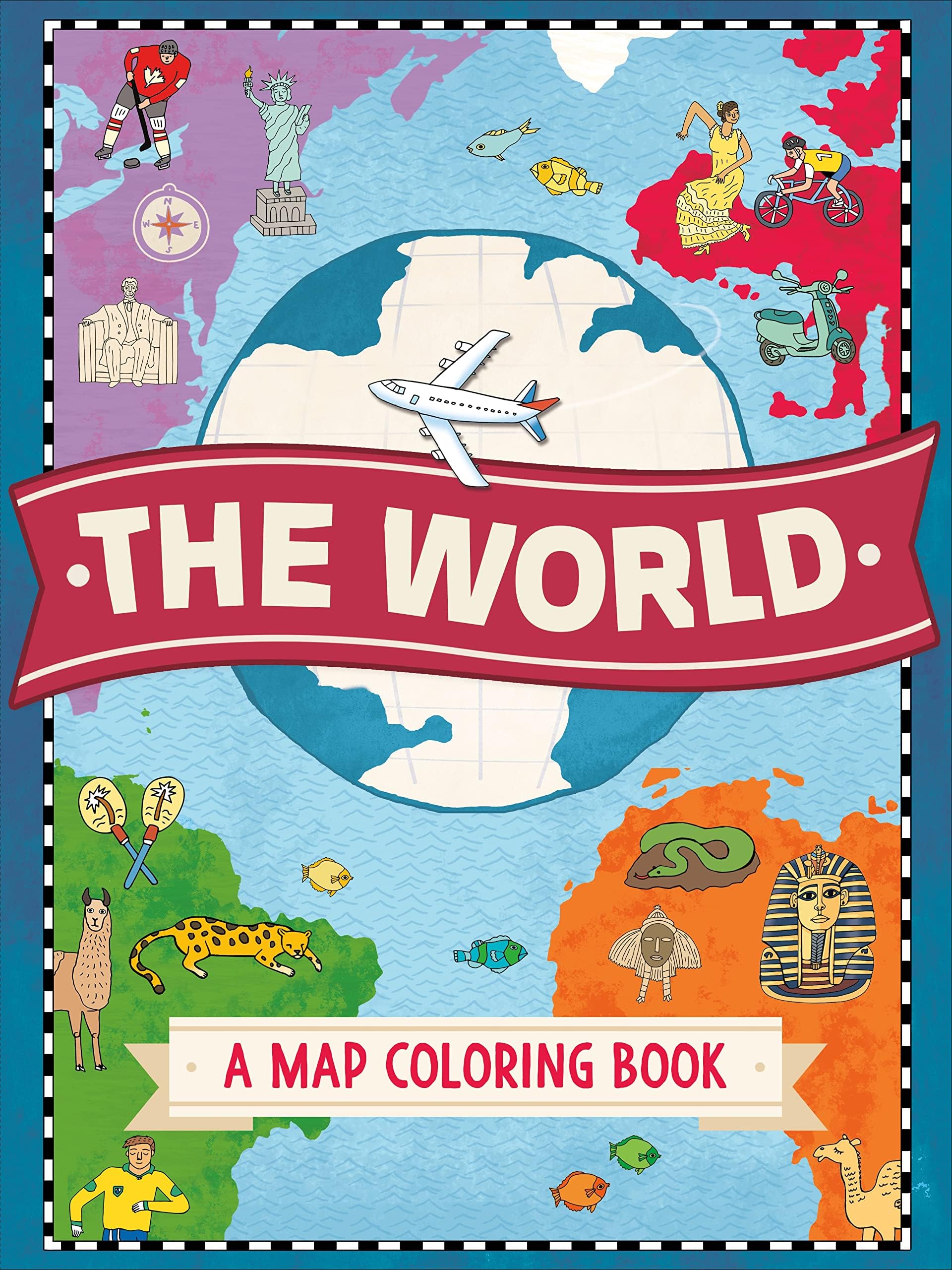 The World: A Map Coloring Book Paperback – Coloring Book, 2 Aug. 2016