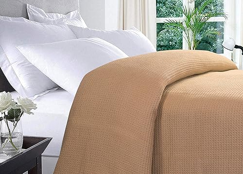 Miniatura 4 de Bed Bath & Home - Manta de 100% algodón, ligera y transpirable, buena para todas las estaciones, suave y acogedora.