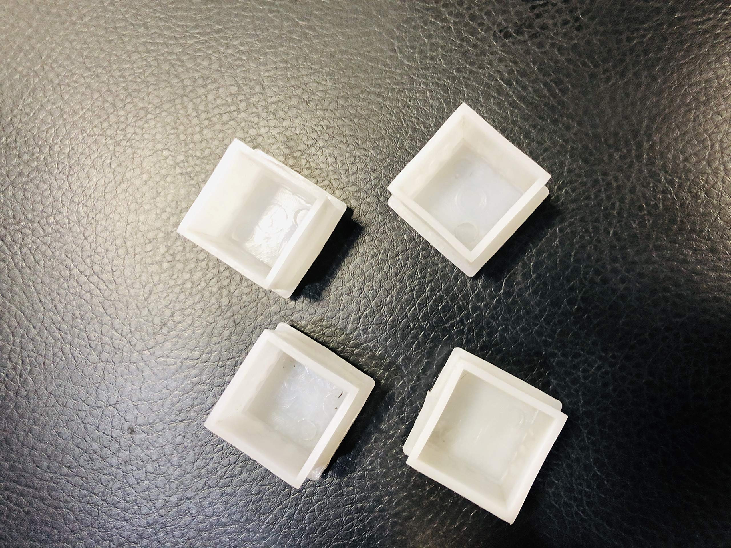 OFFICE SEATING Plastic Square end Cap or pad Plastic Shuu Shoe,(Virgin 1 inch) (Set of 12) Fit to Every Item