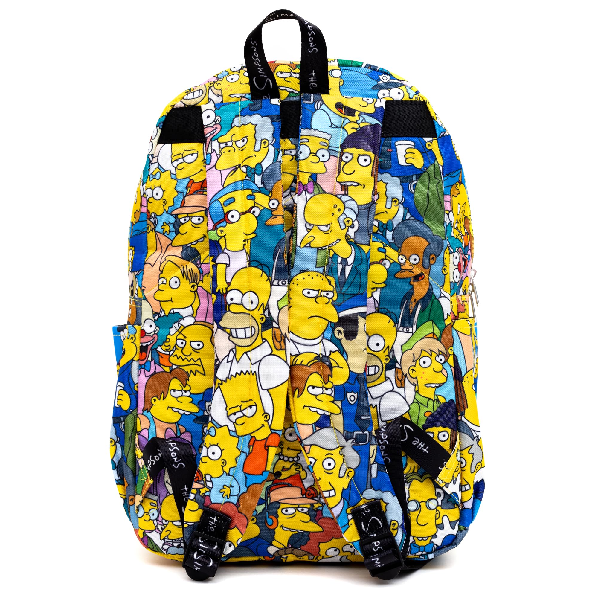 Disney The Simpsons - Set di zaini per la scuola da 43,2 cm, con tasca frontale e bottiglia d'acqua, materiale scolastico Simpsons per bambini e adulti