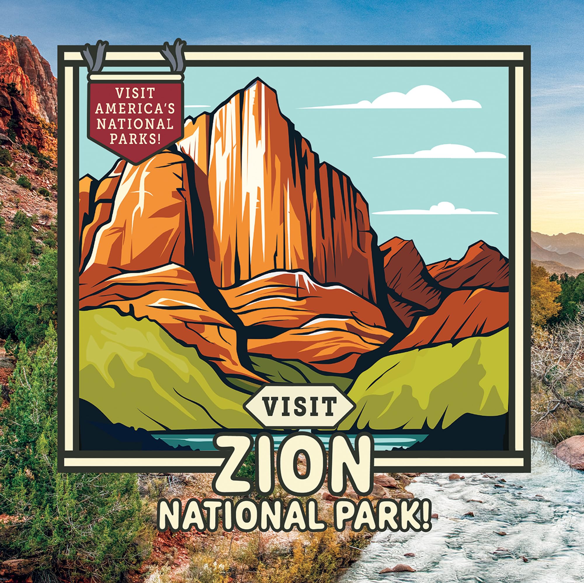 Art mural Zion National Park pour habiller un grand mur vide