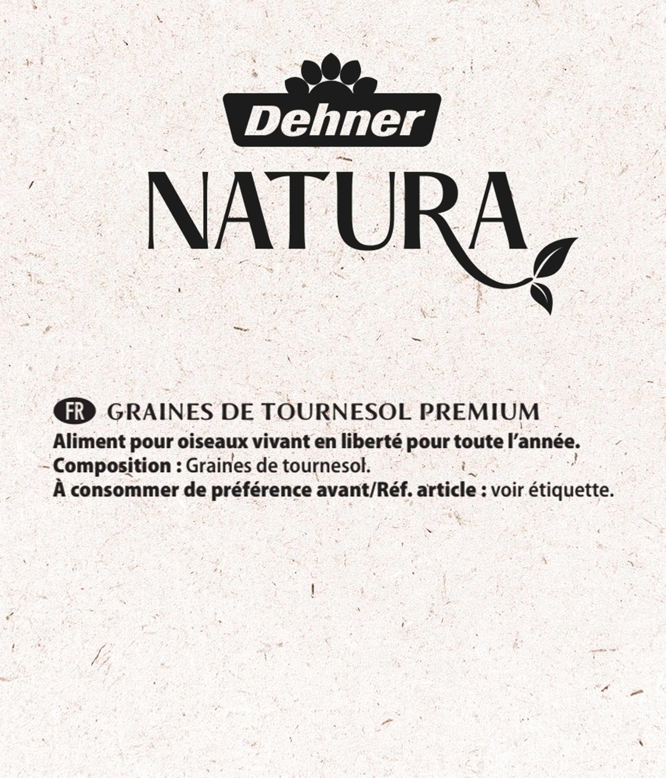 Dehner Natura Nourriture pour Oiseaux Sauvages Graines de Tournesol 2,5 kg