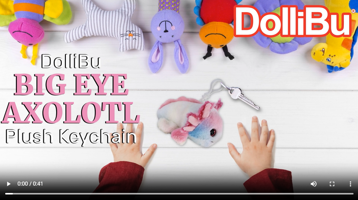 ANKdoll わさぉ Amazon.com: Puzzled Axolotl Big Eye Plush Keychain – 4 Inch Super