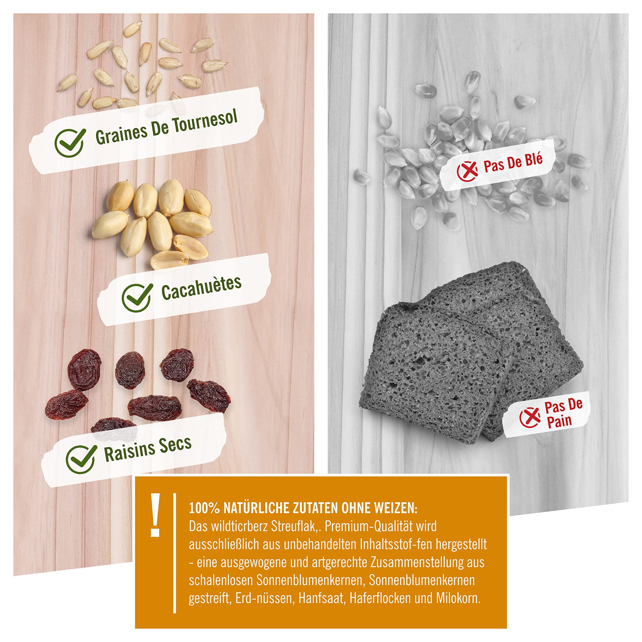 Rêve d'Oiseau - sans Coquille - Graines pour Oiseaux Sauvages sans Blé I Nourriture de Qualité Supérieure d'Exterieur (5kg)
