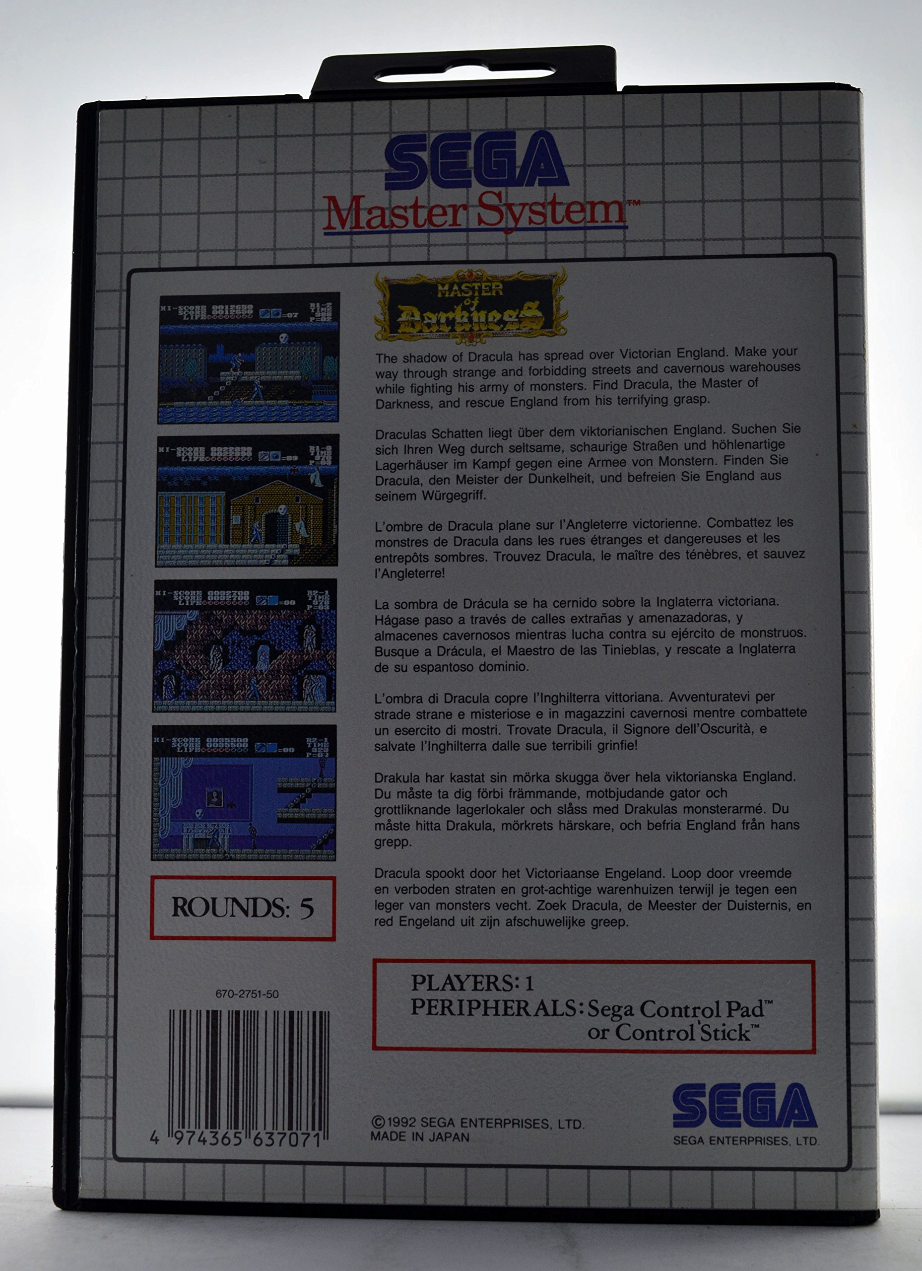 Master System - Master of Darkness
