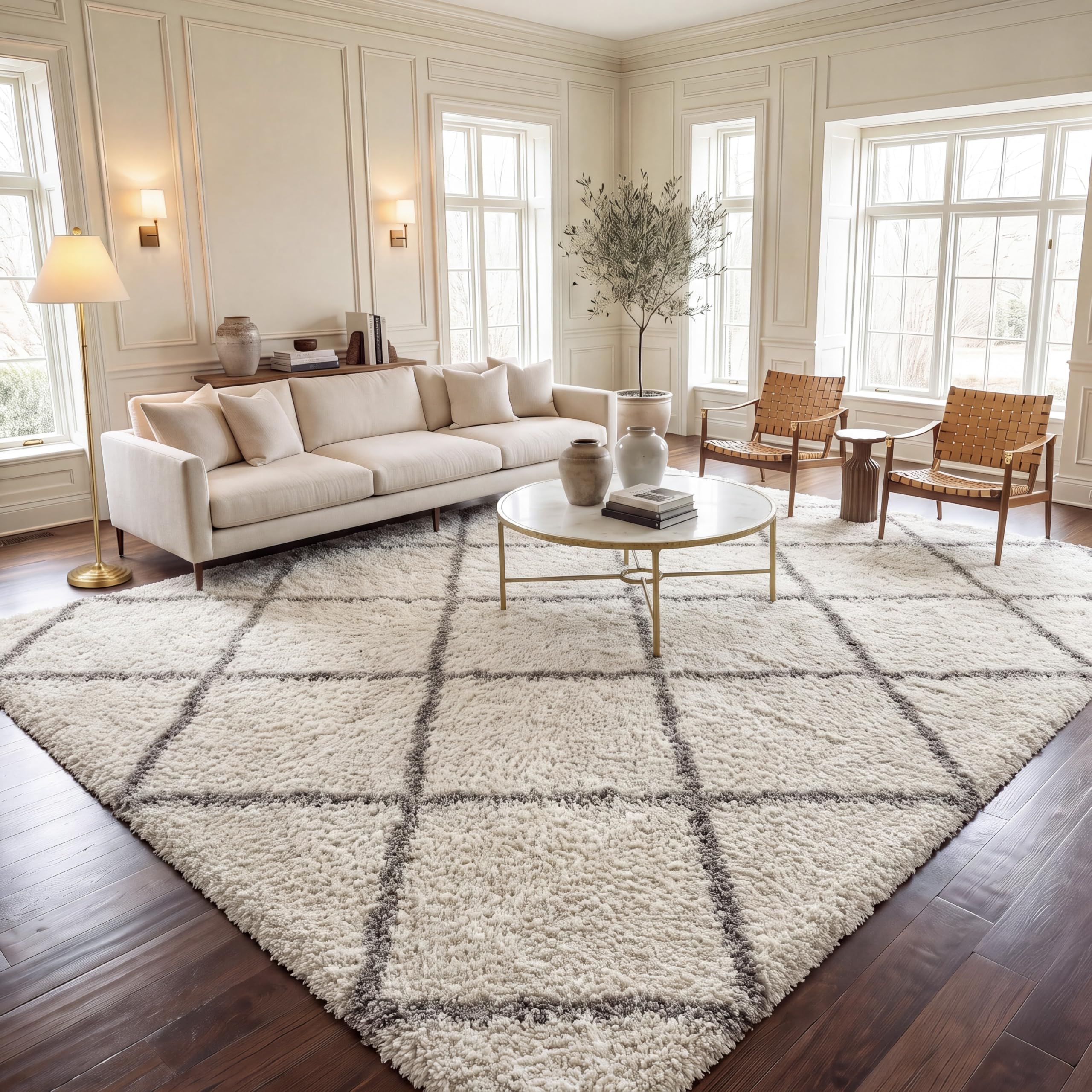 Amazon.com: SAFAVIEH Hudson Shag Rug 10x14, Plush Trellis X-Large