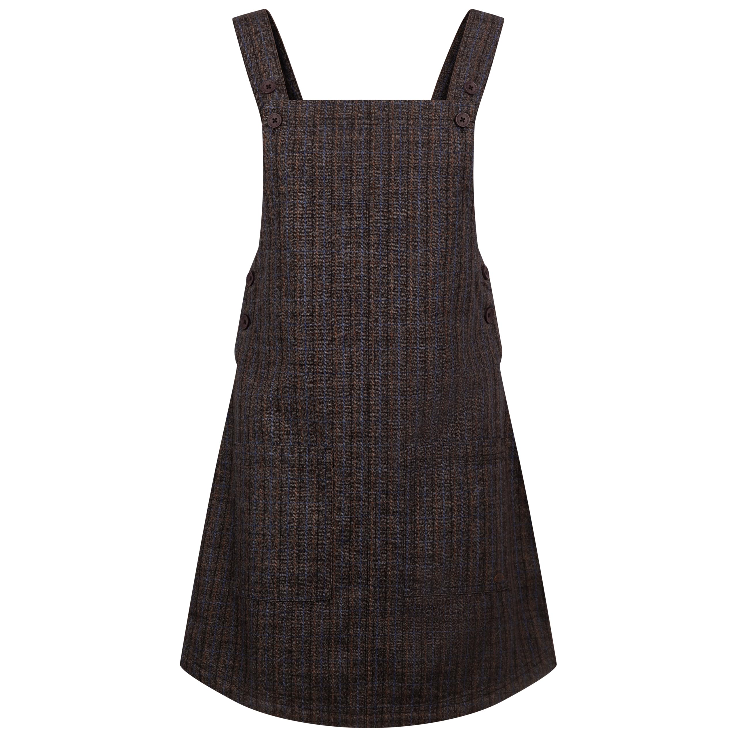 Trespass Womens Pinafore Dress Twirl - Corduroy, Button Fastening Straps, Button Fastened Sides, 2 Front Patch Pockets, 100% Cotton