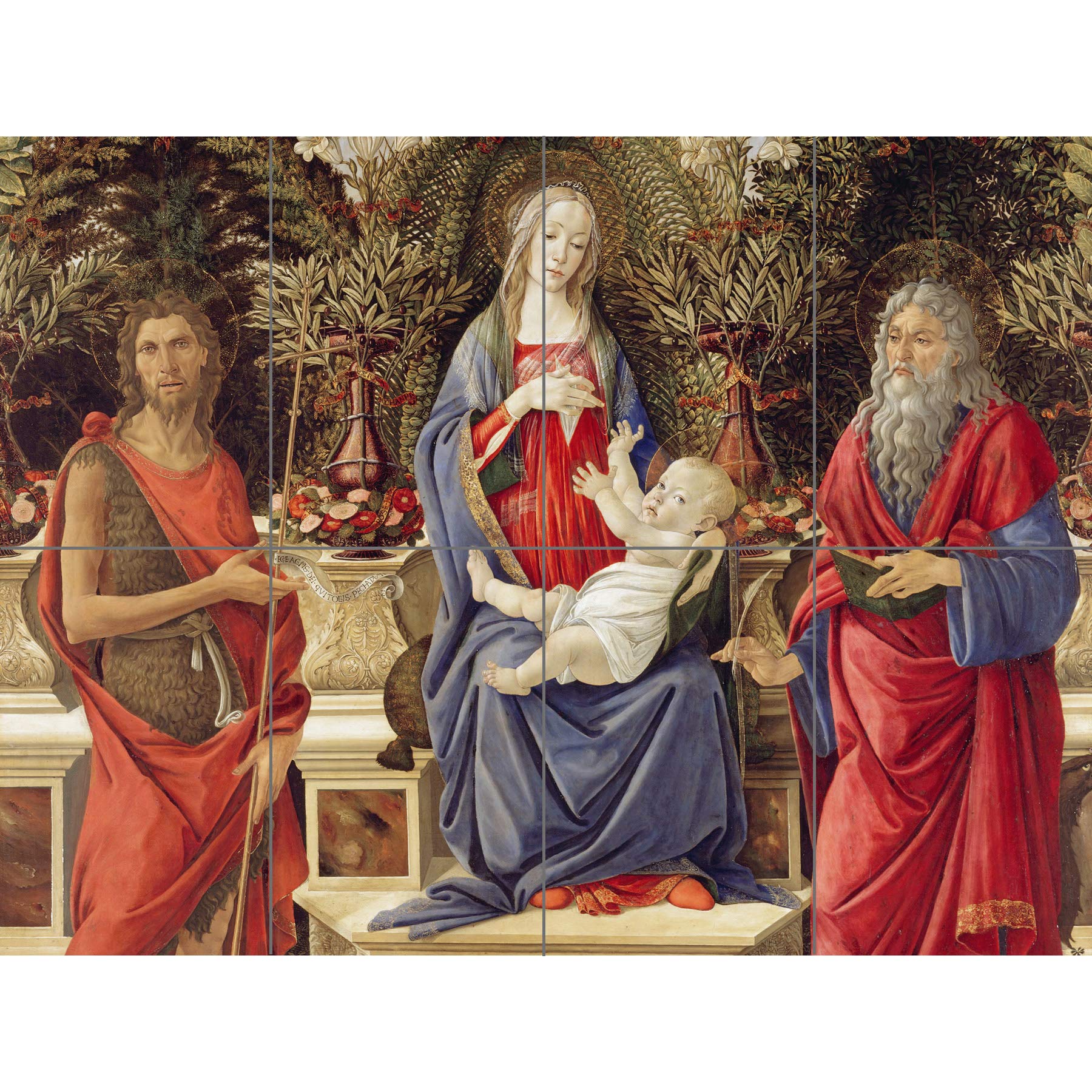Artery8 Sandro Botticelli Madonna With Saints Cropped XL Giant Panel Poster (8 Sections)