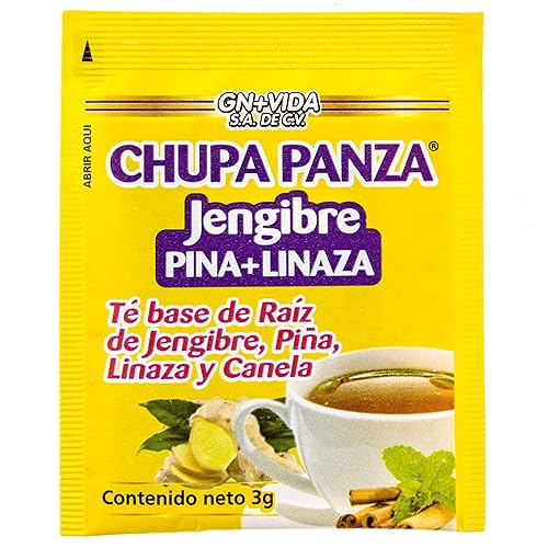 Miniatura 6 de Tea CHUPA Panza, raíz de ONGINGER a base de té, piña, linaza y canela (30 bolsas de té/0.10 oz cada una)