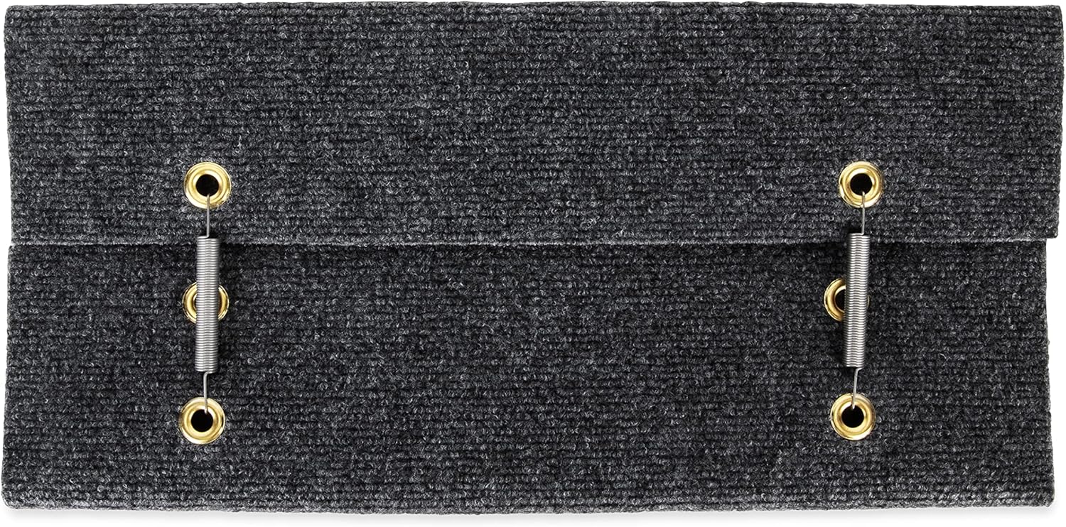Camco Wrap Around RV Step Rug | Compatible with Manual and Electric RV Steps | Easy Installation | 17 ½-Inches (L) x 18-Inches (W) | Gray, 3-Pack (42927)