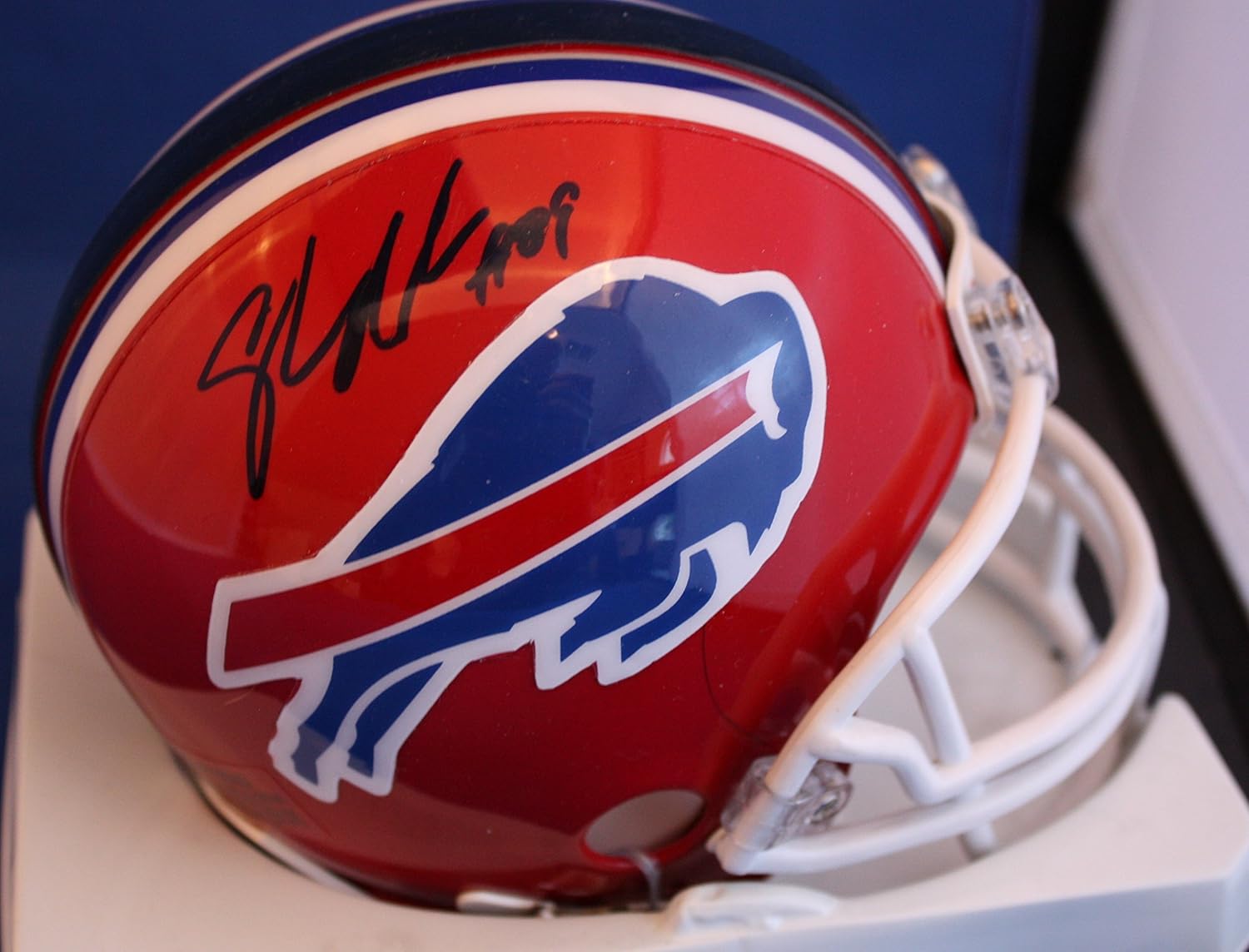 Autographed Shawn Nelson Buffalo Bills Mini helmet w/ COA