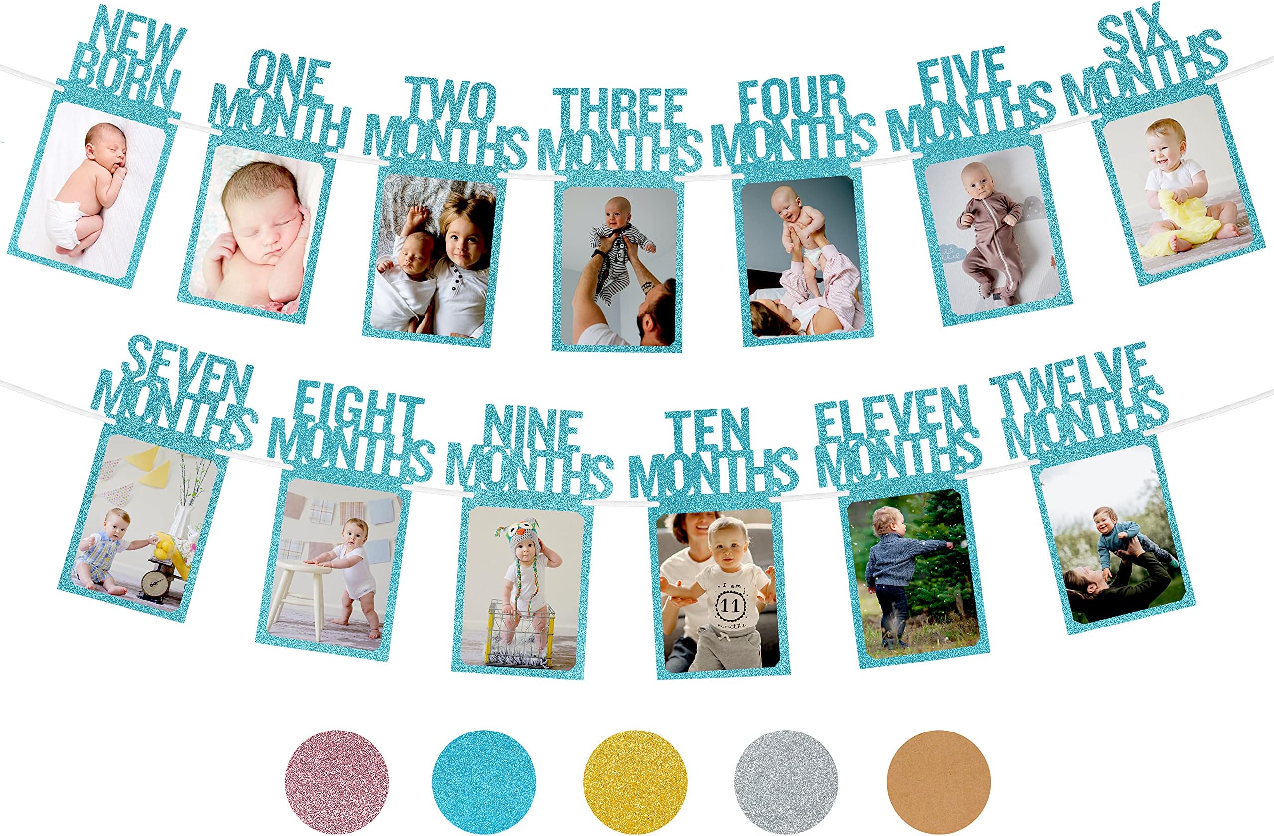 Blue First Birthday Highchair Banner