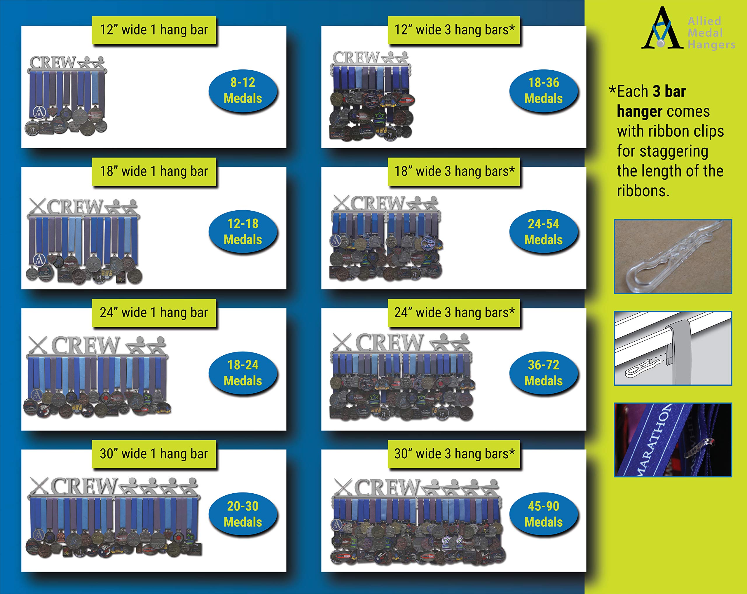 Allied Medal Hangers - Crew - Multiple Size Options Available!