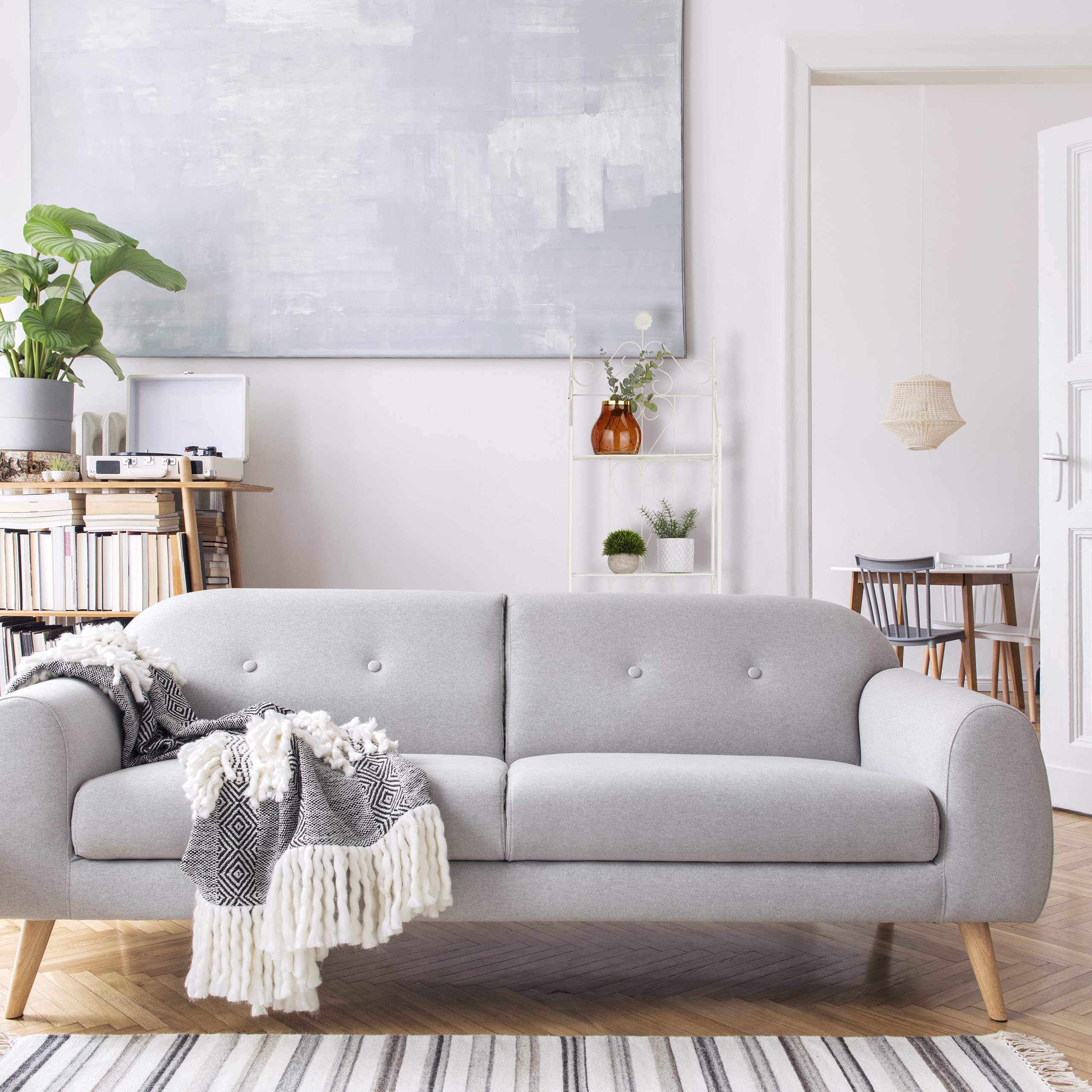 Relaxdays Scaffale Portafiori, Fioriera per Interni con 4 Ripiani, Portavasi Pieghevole, HxLxP: 156 x 46 x 25 cm, Bianco