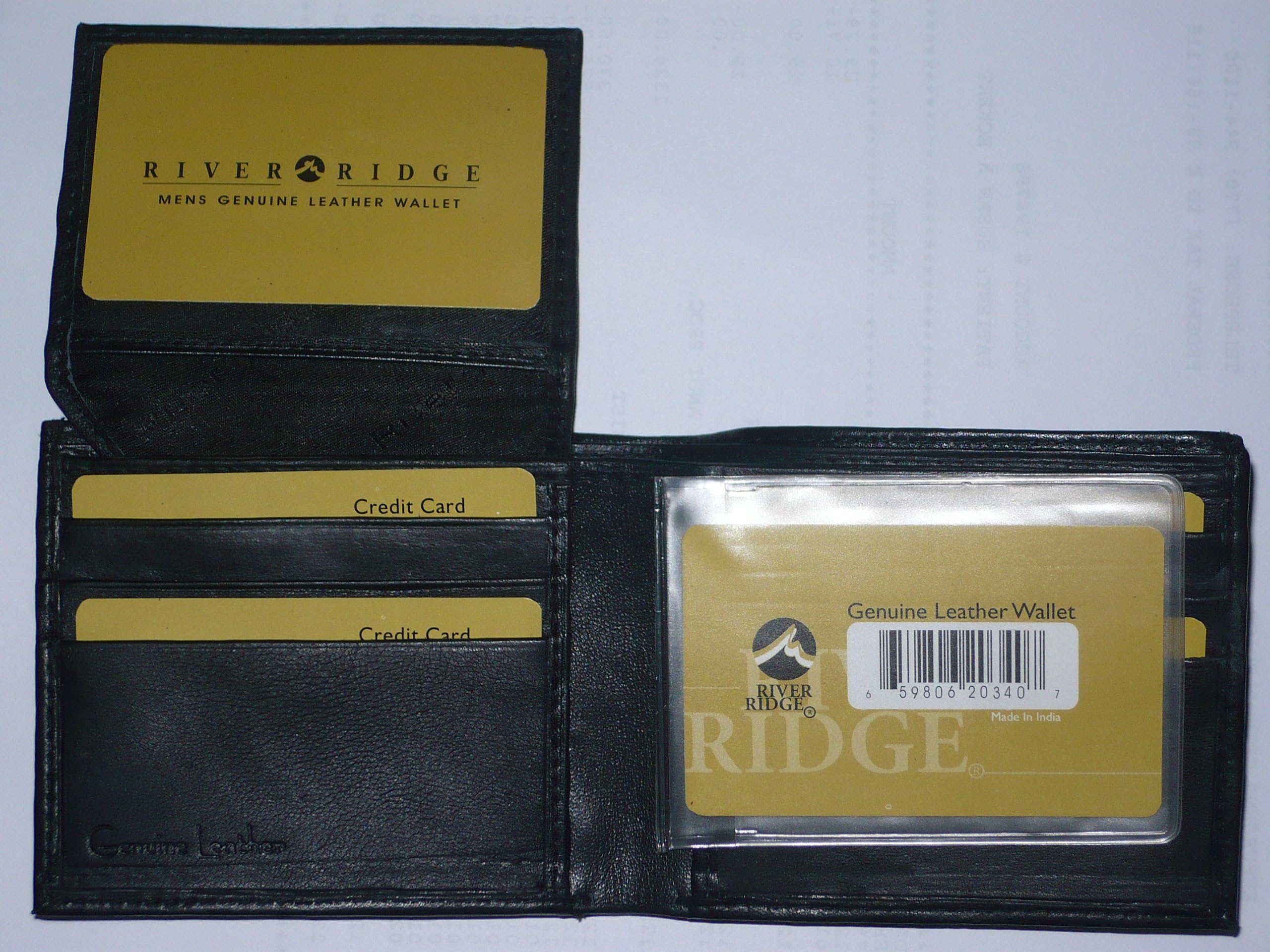 River Ridge Men's Genuine Leather Flip Up twofold Wallet
