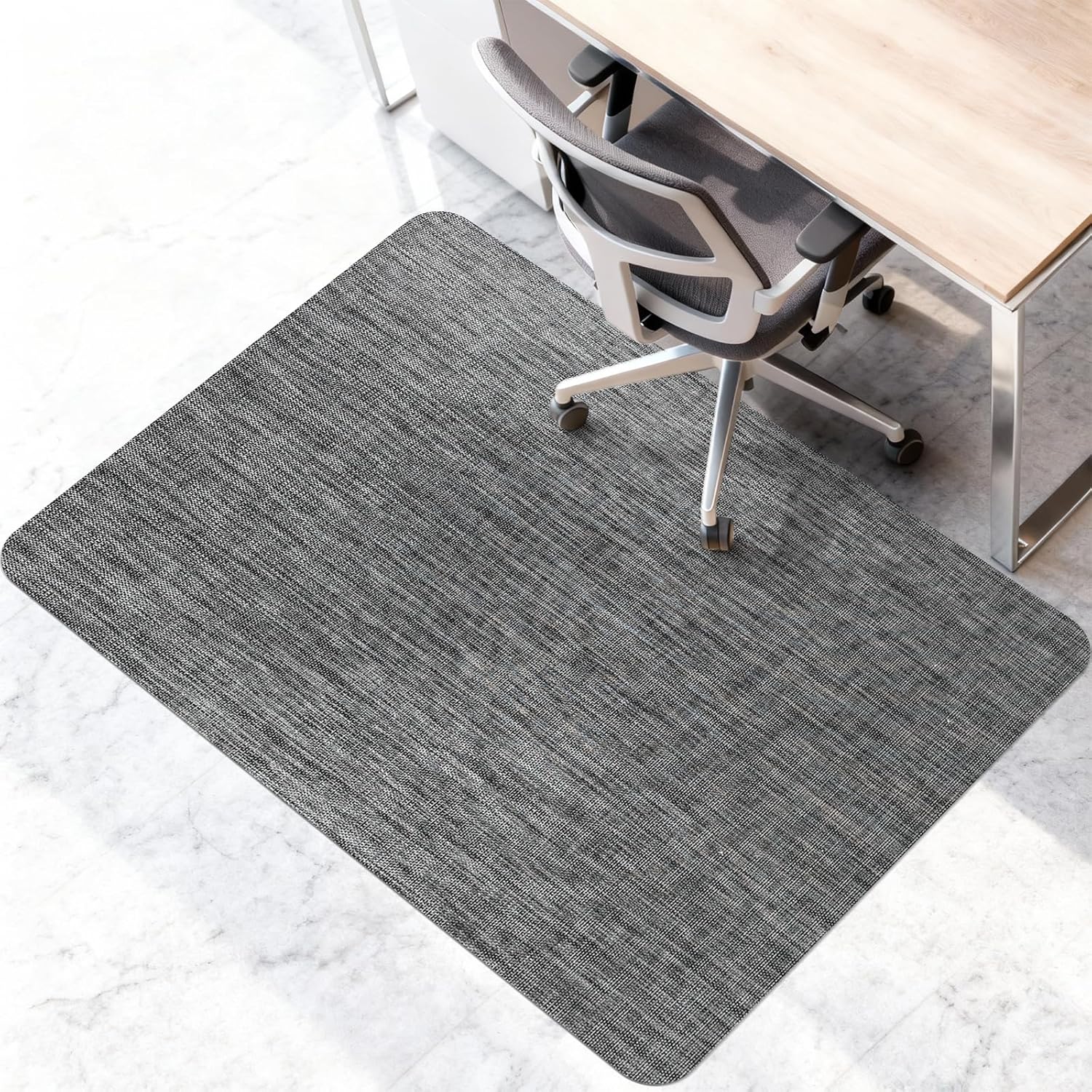 Azadx Office Chair Mat for Hardwood Floor 36" x 48" Heavy Duty Chair Mat for Hardwood Floors Slip Resistant Floor Protector for Home Office Computer Desk Chair Mat for Rolling Chairs, Dark Grey