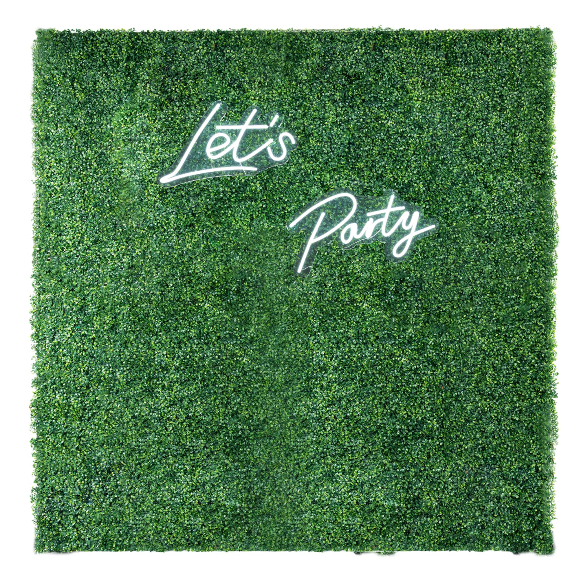 Photo 1 of Large Size 8×8 Ft 3D Artificial Green Grass Flower Wall Panels, Quick Assembly Storage Greenery Fake Backdrop Fence Screen for Wedding Baby Show Birthday Party Indoor Outdoor Garden Backyard Home